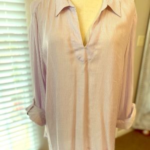 Trendy Lavender Striped Tunic 1X ~Roomy~